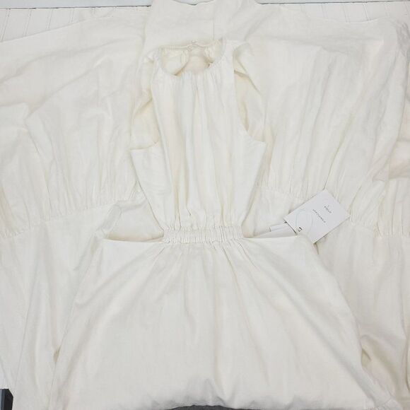 Significant Other Poppy Cut-Out Maxi Dress Ivory White Small - Picture 7 of 13